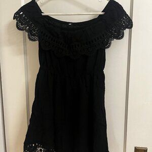 Black Crochet detail dress & Colorful Aztec dress